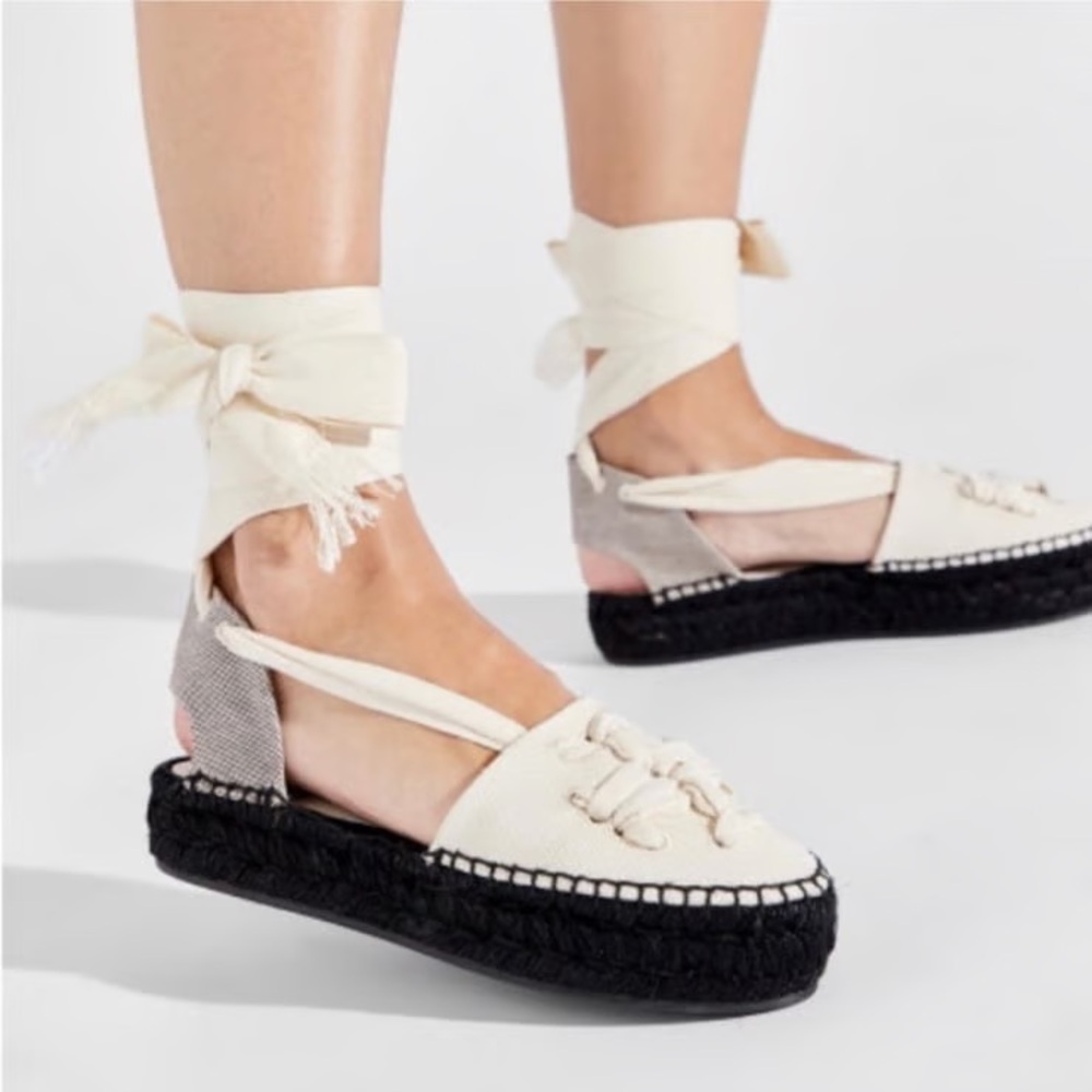 Tory Burch Woven Double T Espadrilles